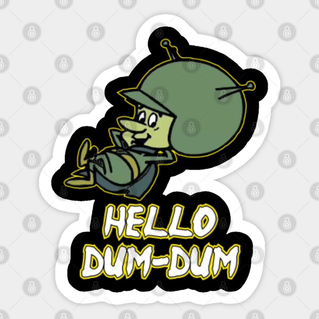 Hello Dum Dum Gazoo Flintstones Sticker TeePublic